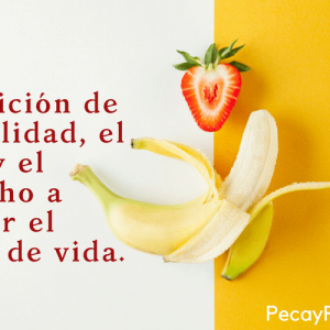 Definicion de Sexualidad: Imagen con un plátano y una fresa como representación de lo que es sexo y sexualidad